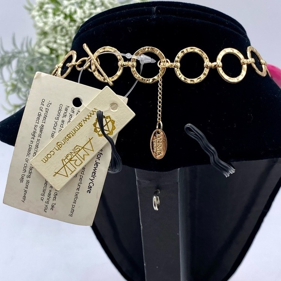 Amrita Singh Statement Multi-Strand Hot Pink Beads and Gold Tone Chain Necklace - Picture 11 of 15